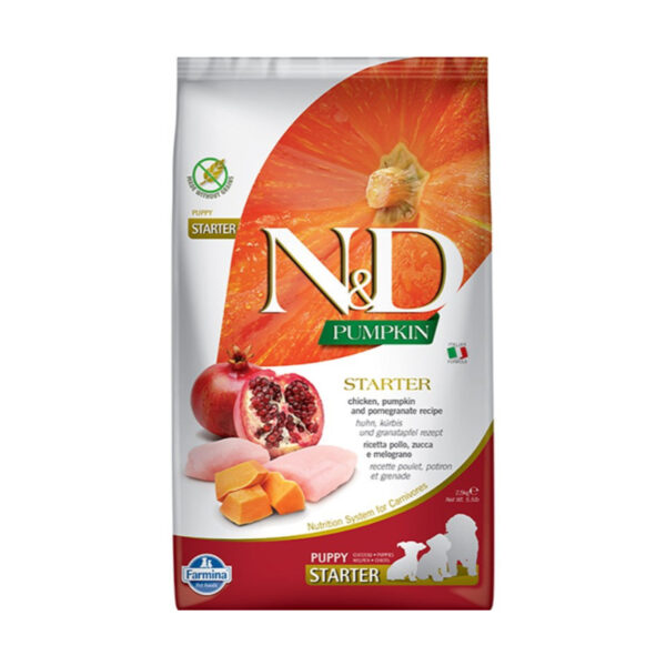 N&D Pumpkin Starter Tavuk ve Narlı Anne ve Yavru Köpek Maması 2,5 Kg