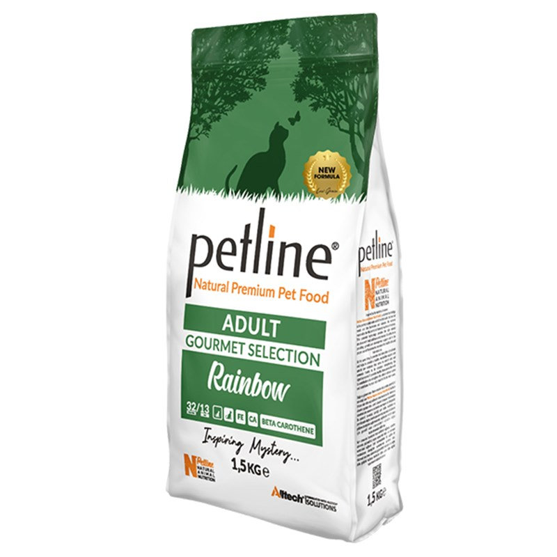 petline-natural-rainbow-adult-tavuklu-yetiskin-kedi-mamasi-1-5kg Petline Natural Rainbow Adult Tavuklu Yetişkin Kedi Maması 1.5 Kg - Görsel 1