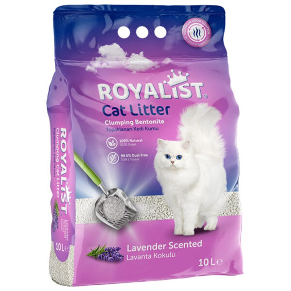 Royalist Süper Topaklanan Lavanta Kokulu Bentonit Doğal Kedi Kumu 10 Lt